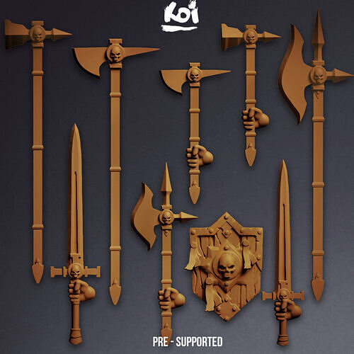 Guildmarch Militia - Weapon Set 3D print model