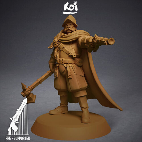 Guildmarch Militia - Captain Commander 3D print model