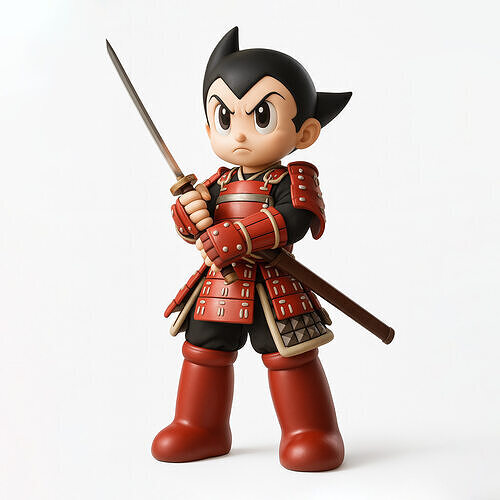 Japanese Astroboy Samurai toy 3D print model