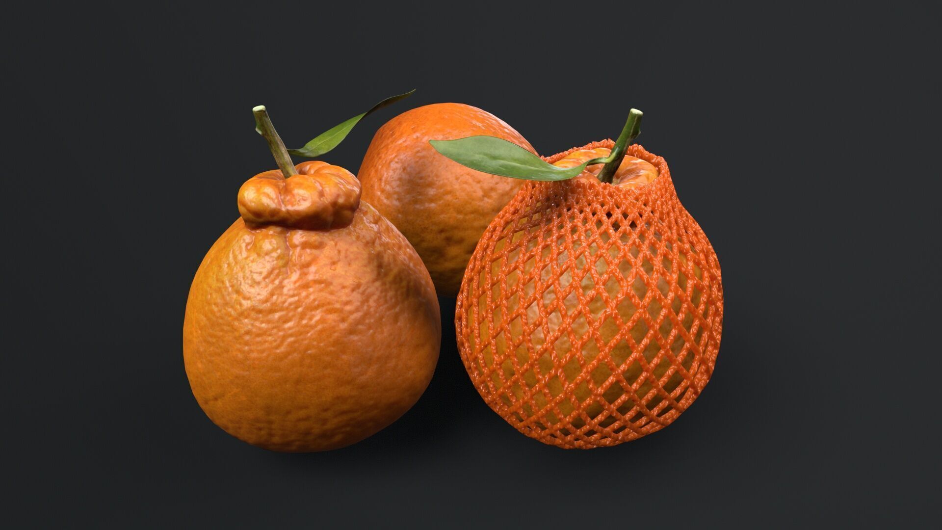 orange  Low-poly 3D model_4