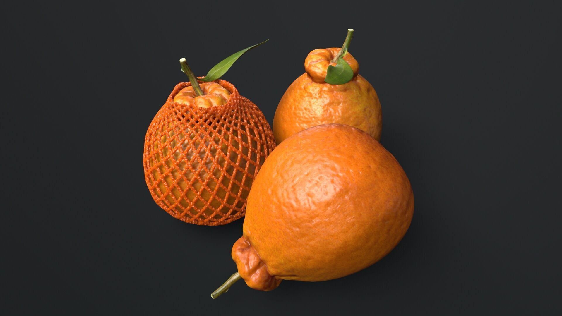 orange  Low-poly 3D model_2