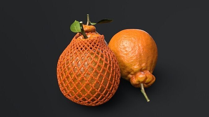 orange  Low-poly 3D model