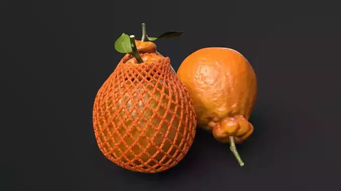 orange  Low-poly 3D model
