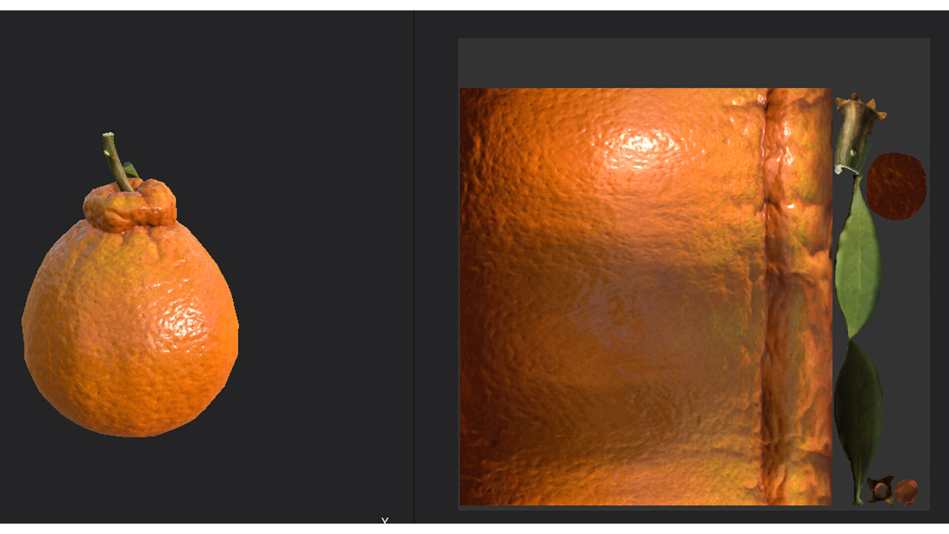 orange  Low-poly 3D model_6