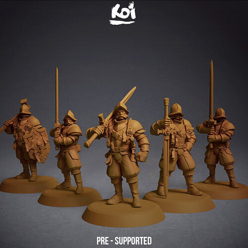 Guildmarch Militia - Heavy Troops Bundle 3D print model