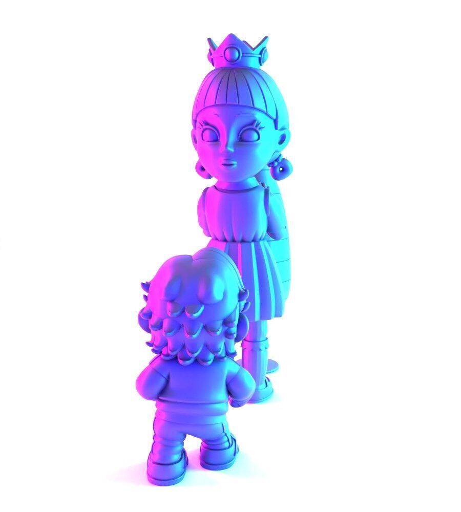 Squid Game Super Mario 456 Player Princess Peach toy 3D print model_7