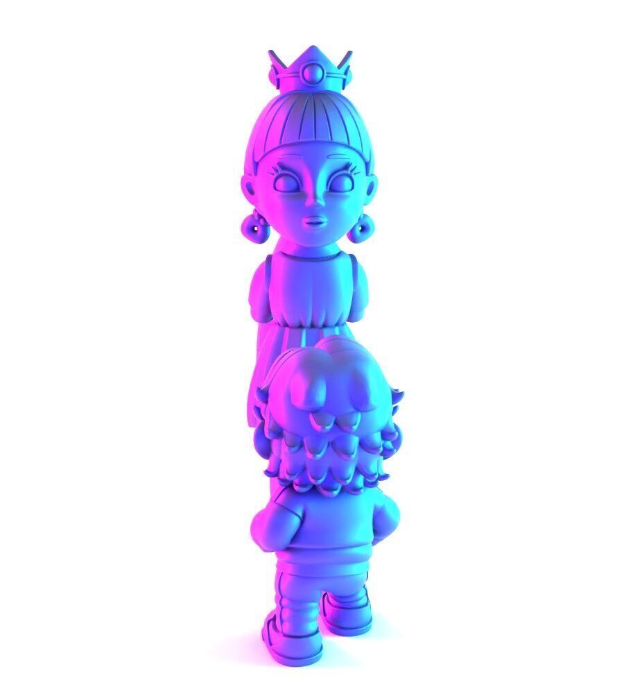 Squid Game Super Mario 456 Player Princess Peach toy 3D print model_6