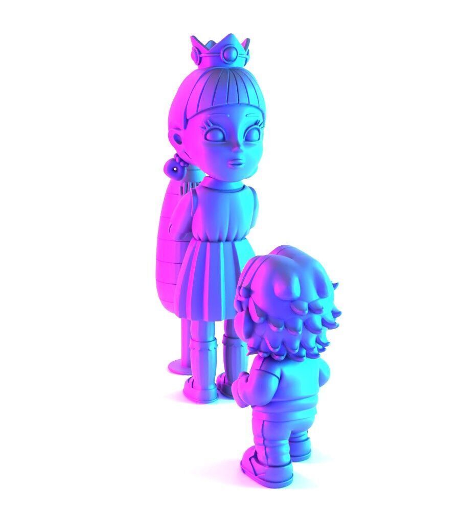 Squid Game Super Mario 456 Player Princess Peach toy 3D print model_5