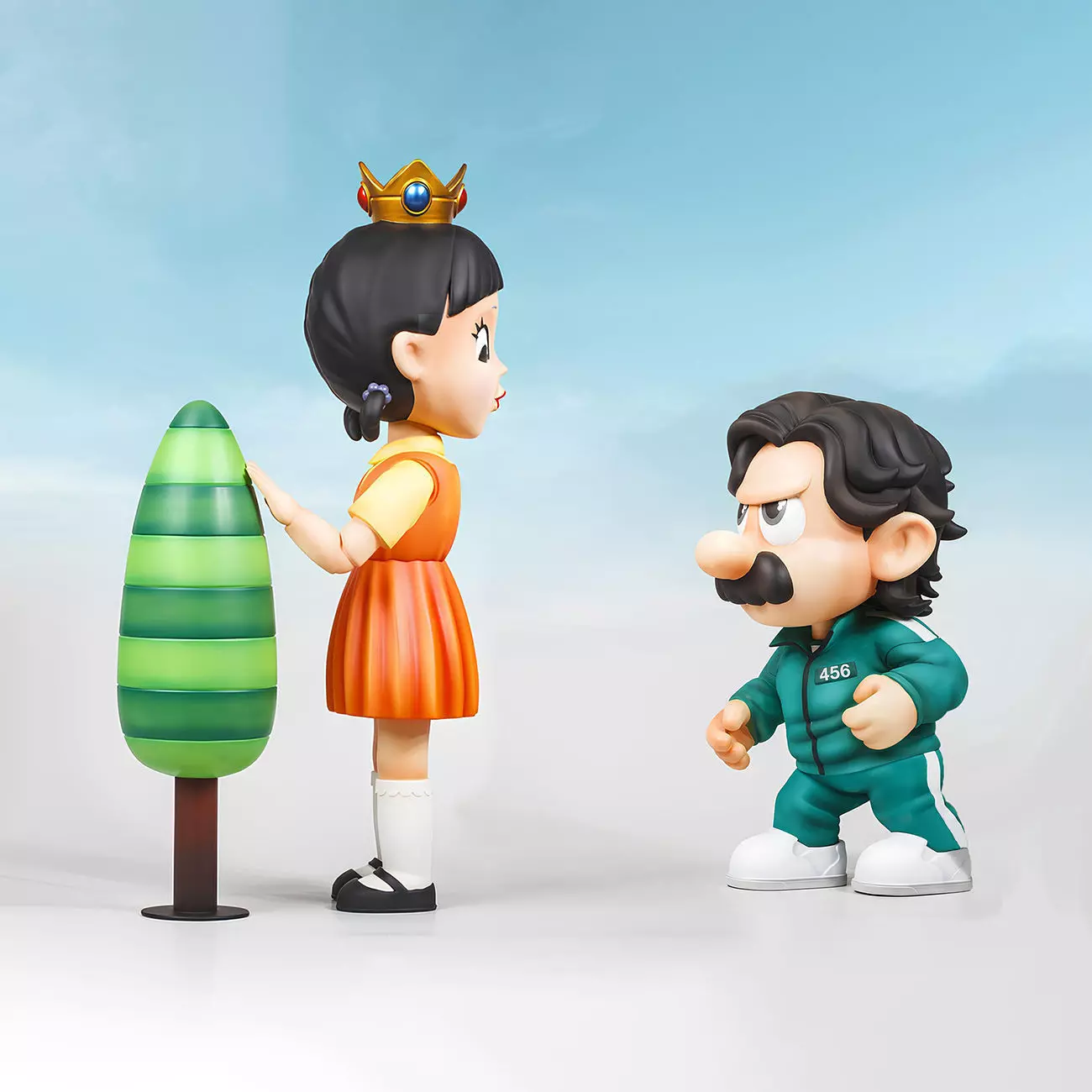 Squid Game Super Mario 456 Player Princess Peach toy 3D print model_0