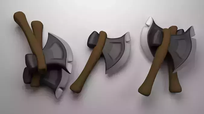 Axe Low Poly 3D Model