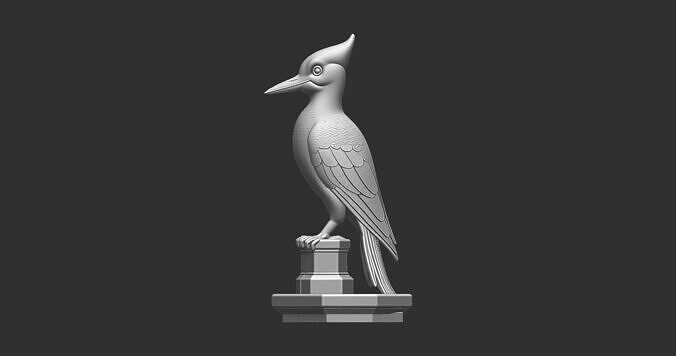 Woodpecker Statue 3D print model