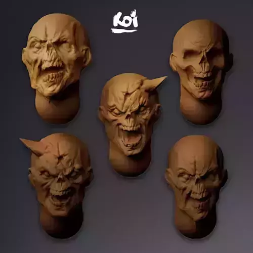 Horrors of the Void - Taken Miniature Heads