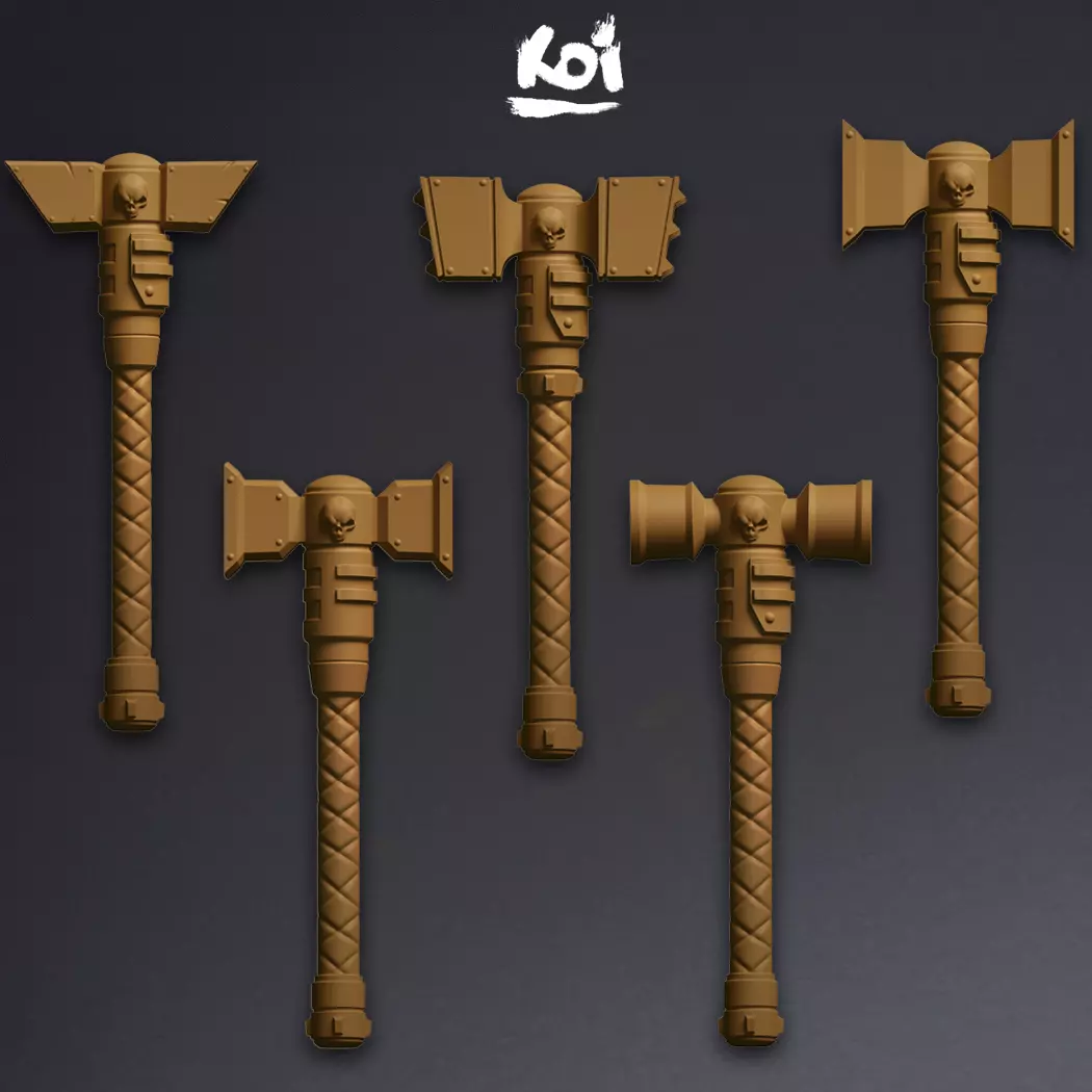 Hammers of Justice - Weapon Set 3D print model