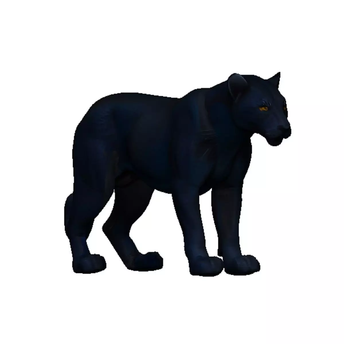 Black Leoapard Low-poly 3D model