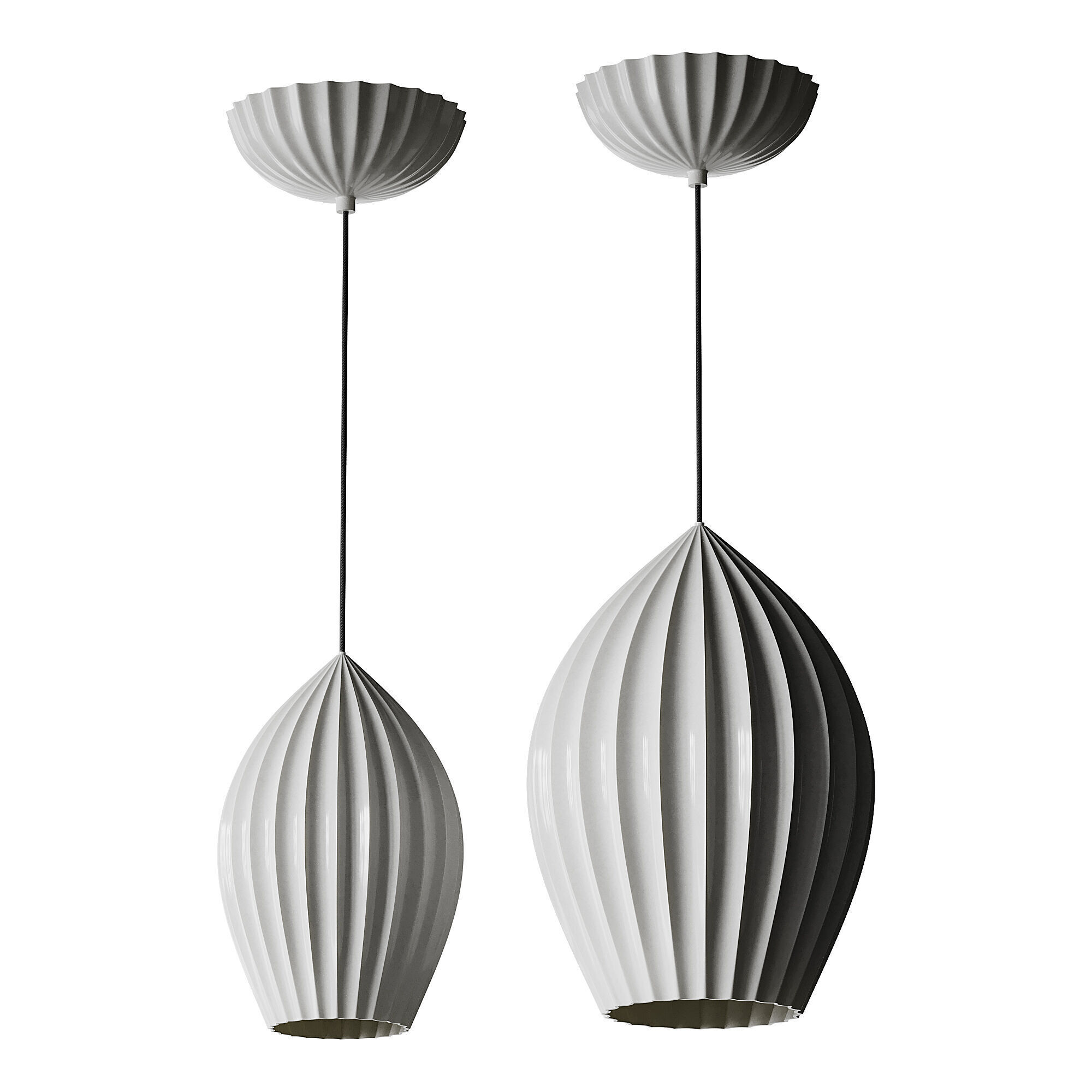 Fin Suspension light 3D model_1
