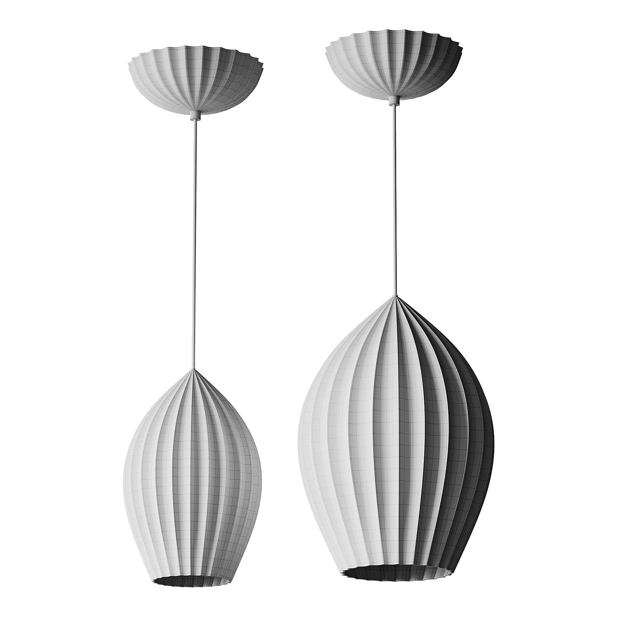 Fin Suspension light 3D model_13