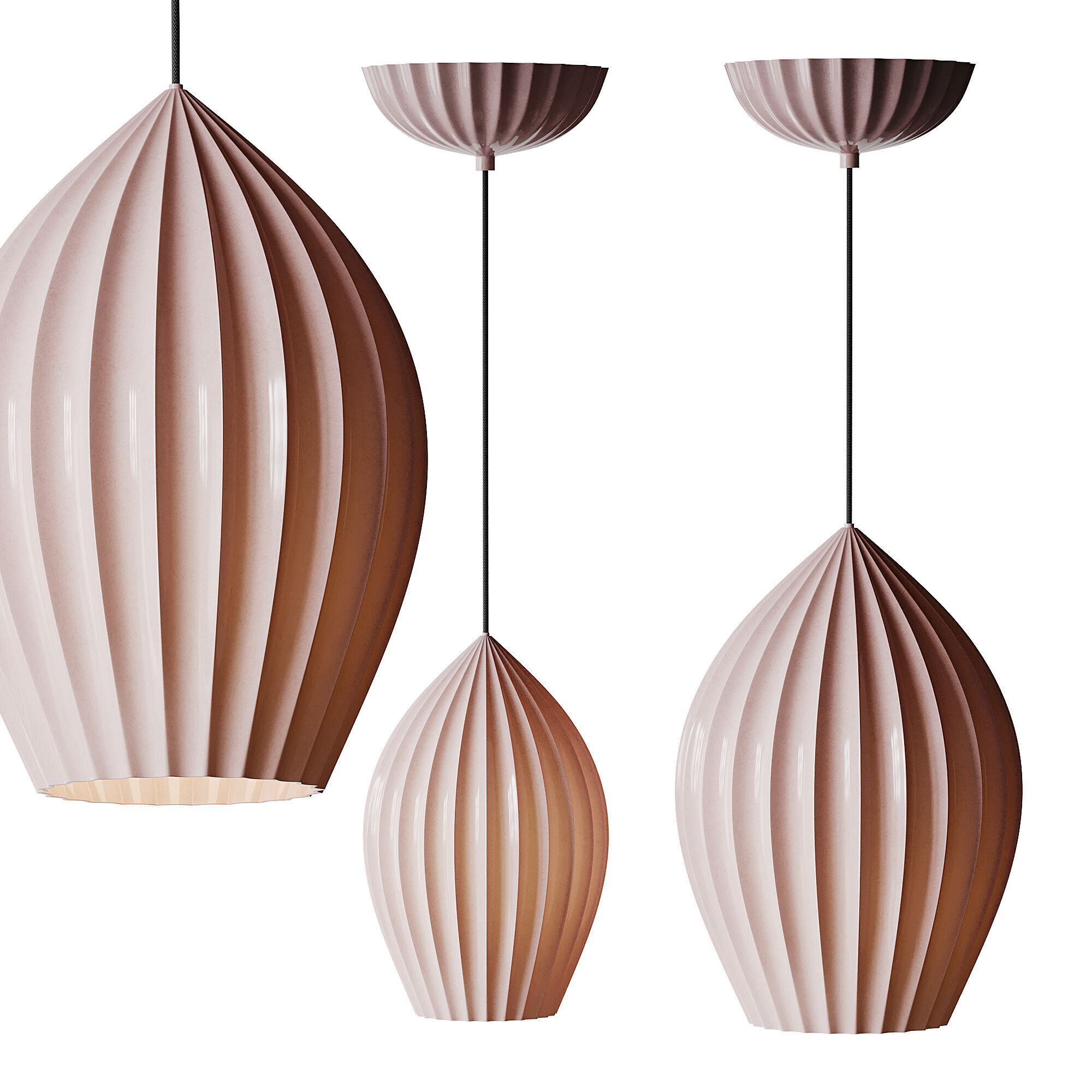 Fin Suspension light 3D model_2