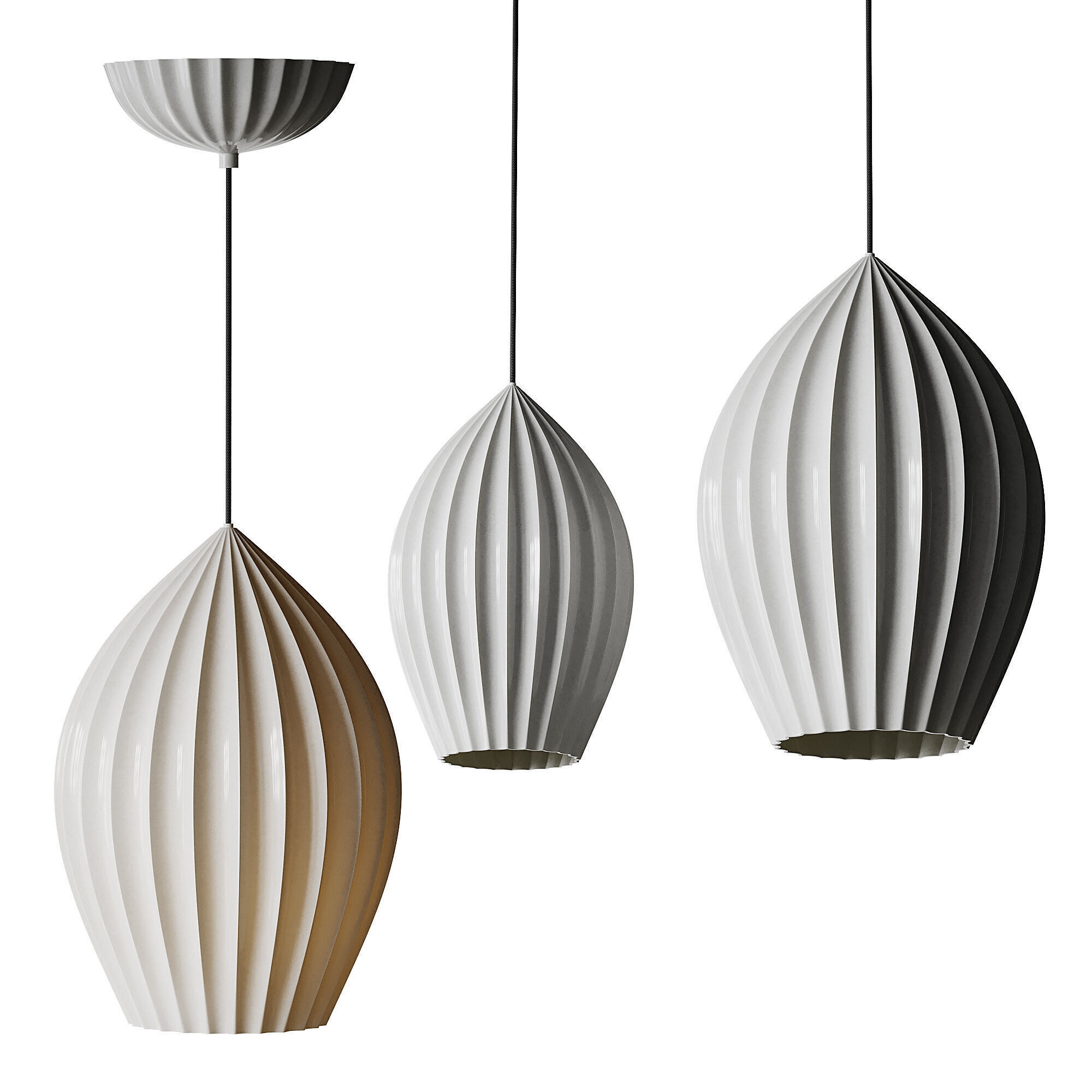 Fin Suspension light 3D model_3
