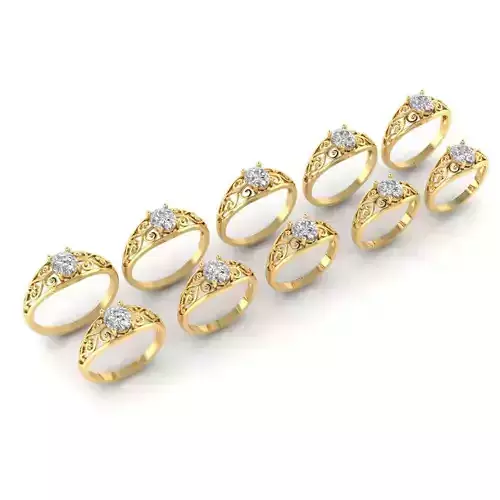 GOLD DIAMOND RINGS FOR WOMEN