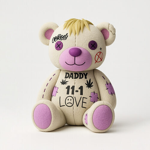 Lil Peep Crybaby Bear Anarchy Punk Heartbreak toy 3D print model