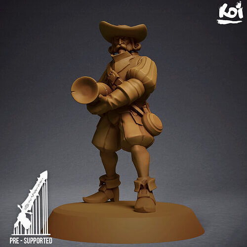 Guildmarch Militia - Handgunner 8 3D print model