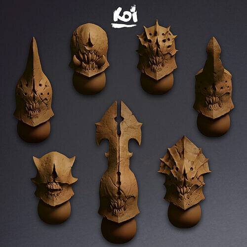 Blightlords - Miniature Helmets 3D print model