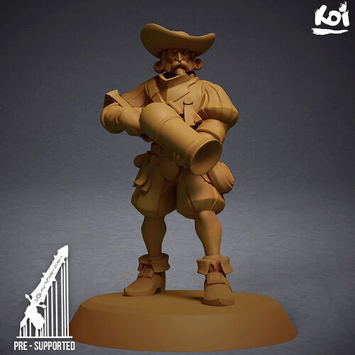 Guildmarch Militia - Handgunner 7 3D print model