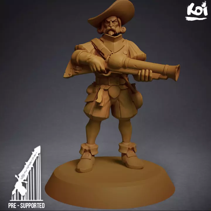 Guildmarch Militia - Handgunner 6 3D print model