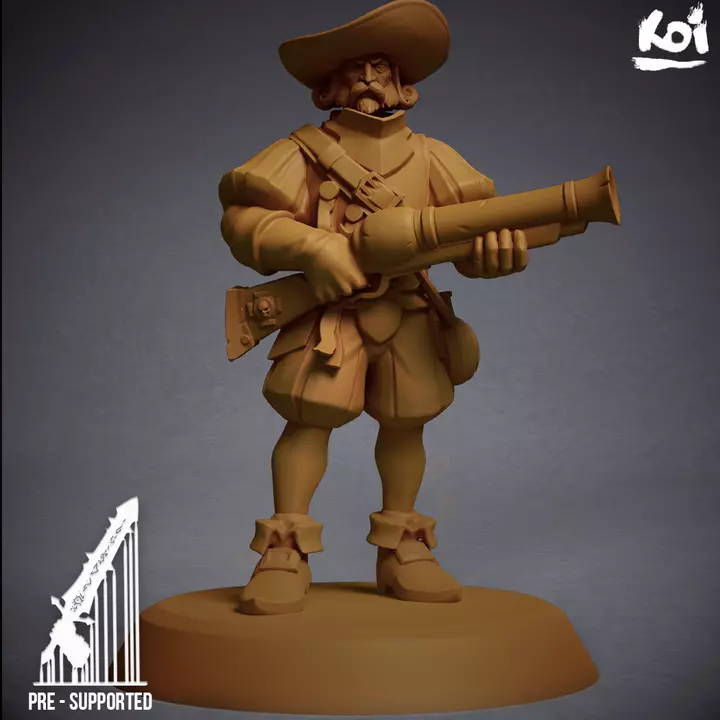 Guildmarch Militia - Handgunner 5 3D print model