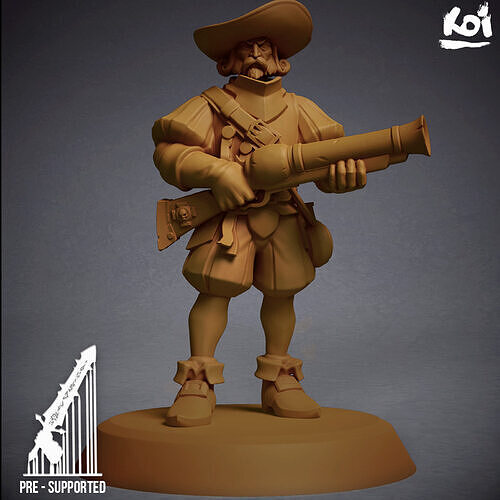 Guildmarch Militia - Handgunner 5 3D print model