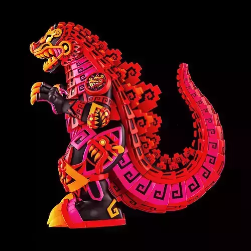  Aztec Godzilla Mexican Maya toy