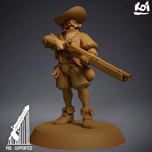 Guildmarch Militia - Handgunner 3 3D print model