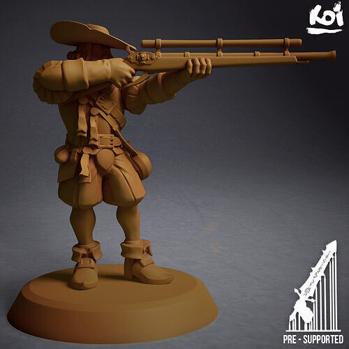 Guildmarch Militia - Handgunner 2 3D print model