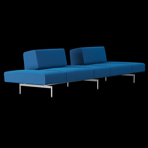 BT design matt modular sofa var 1 3D model 6