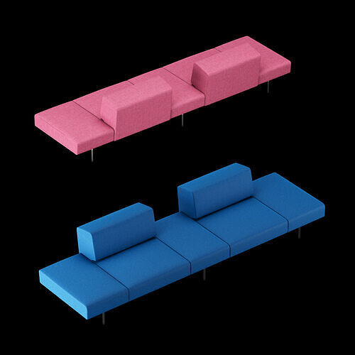 BT design matt modular sofa var 1 3D model 3