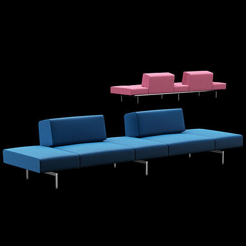 BT design matt modular sofa var 1 3D model