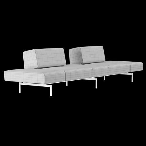BT design matt modular sofa var 1 3D model 7