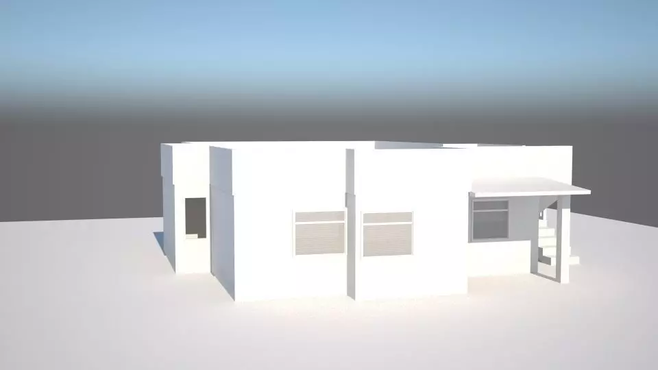 Simple House Free 3D model_0