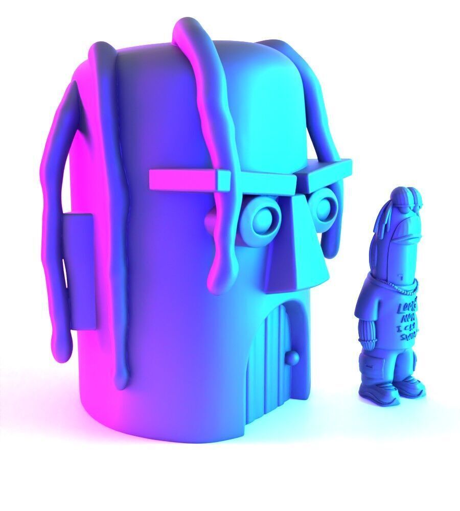 Travis Scott SpongeBob SquarePants Look Mom I Can Swim toy 3D print model_19