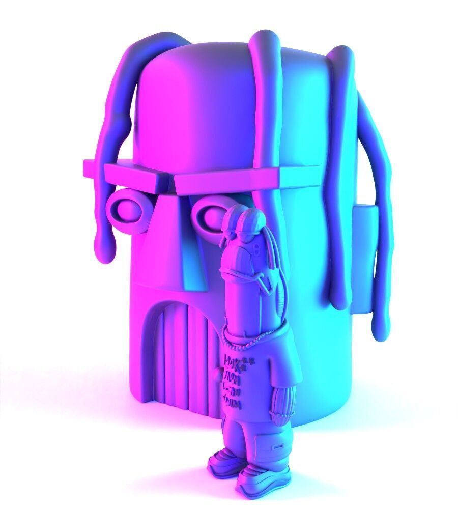 Travis Scott SpongeBob SquarePants Look Mom I Can Swim toy 3D print model_3