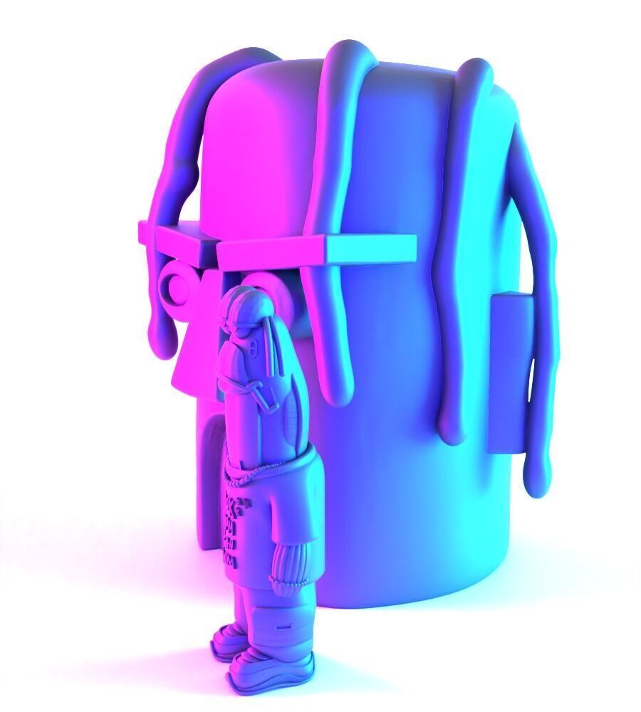 Travis Scott SpongeBob SquarePants Look Mom I Can Swim toy 3D print model_4