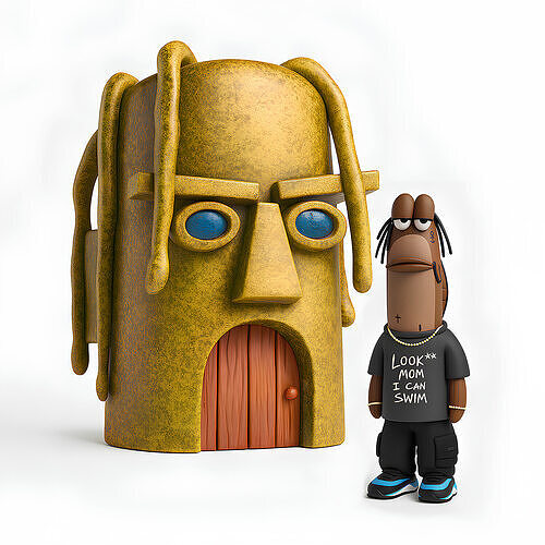 Travis Scott SpongeBob SquarePants Look Mom I Can Swim toy 3D print model
