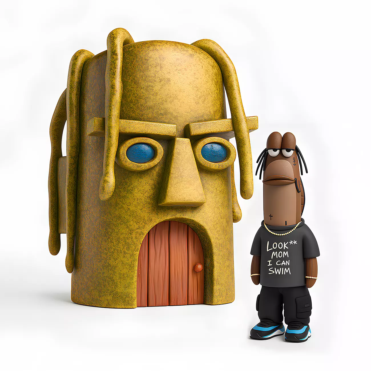 Travis Scott SpongeBob SquarePants Look Mom I Can Swim toy 3D print model_0