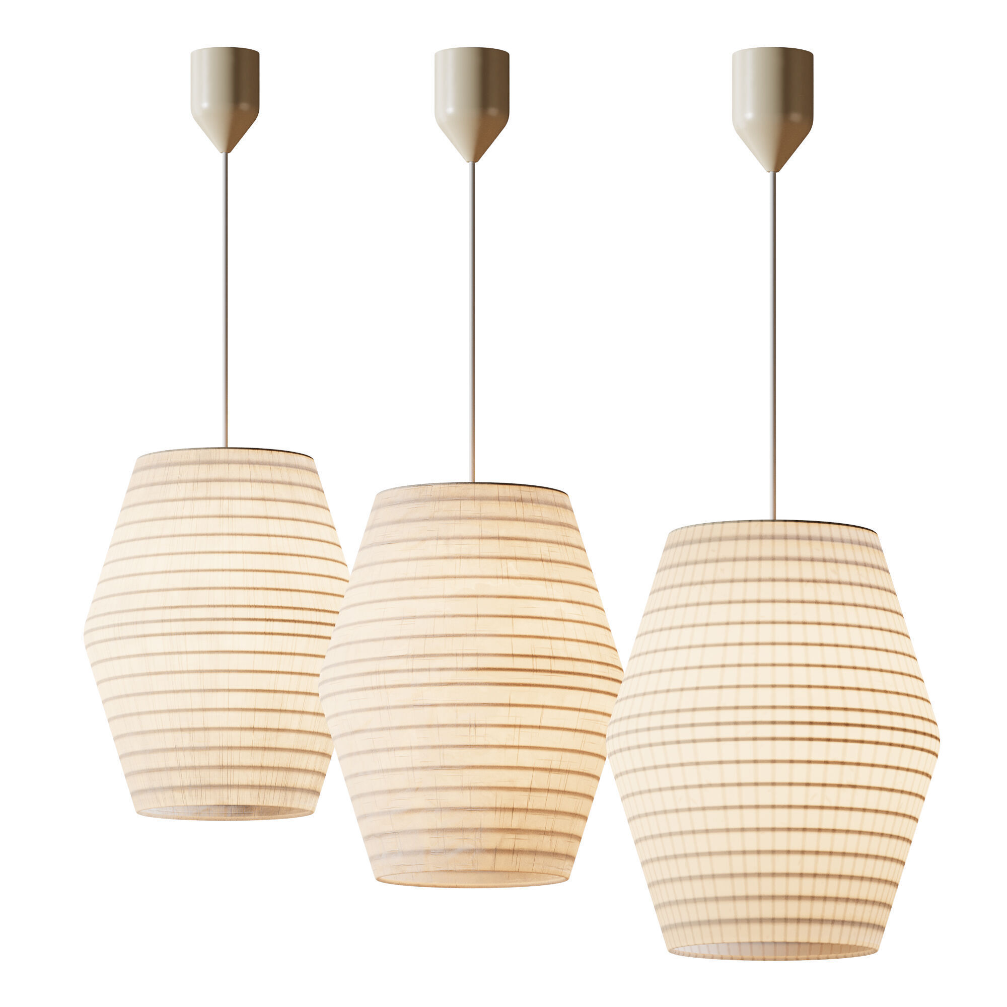 Gifu Lantern Pendant light 3D model_11