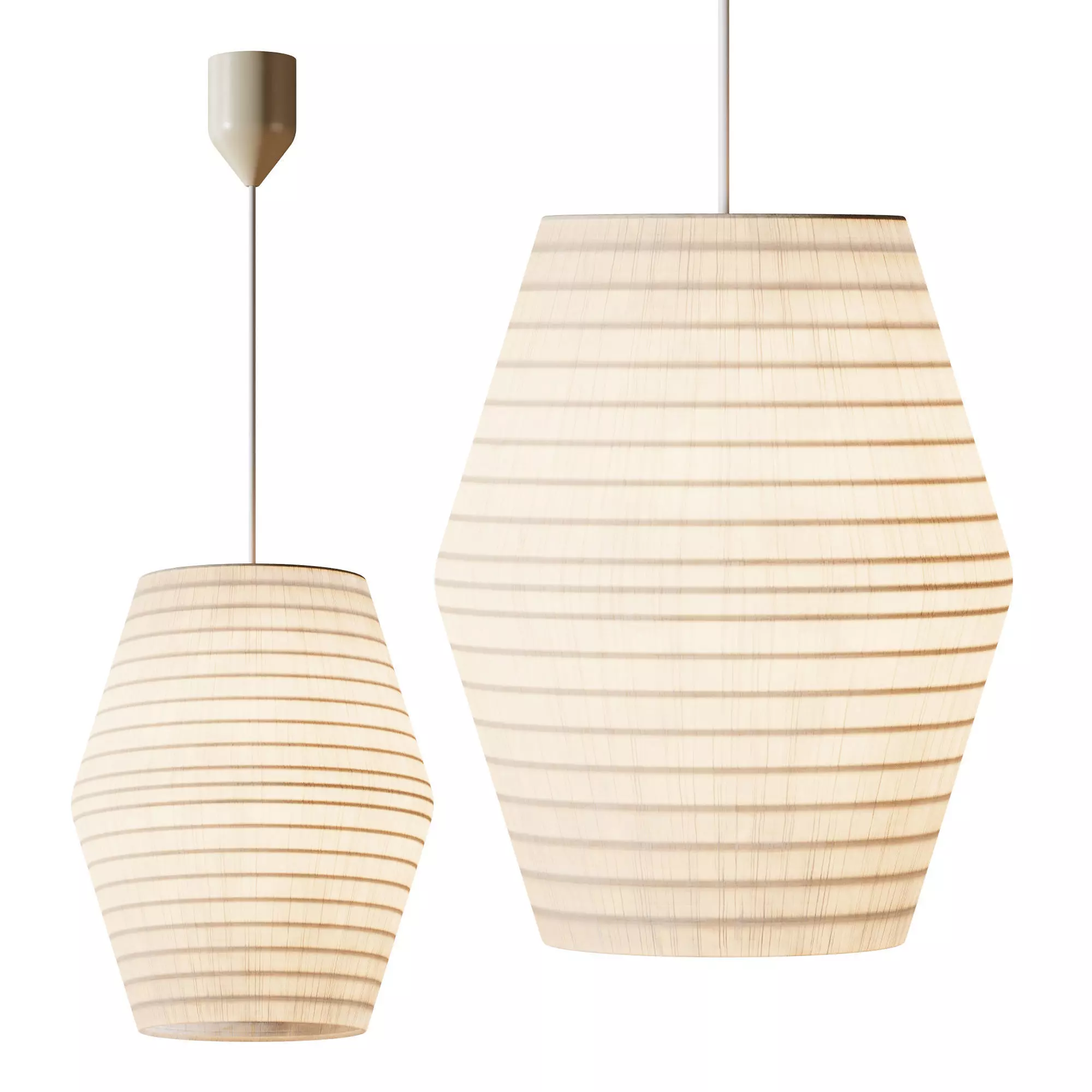 Gifu Lantern Pendant light 3D model_0