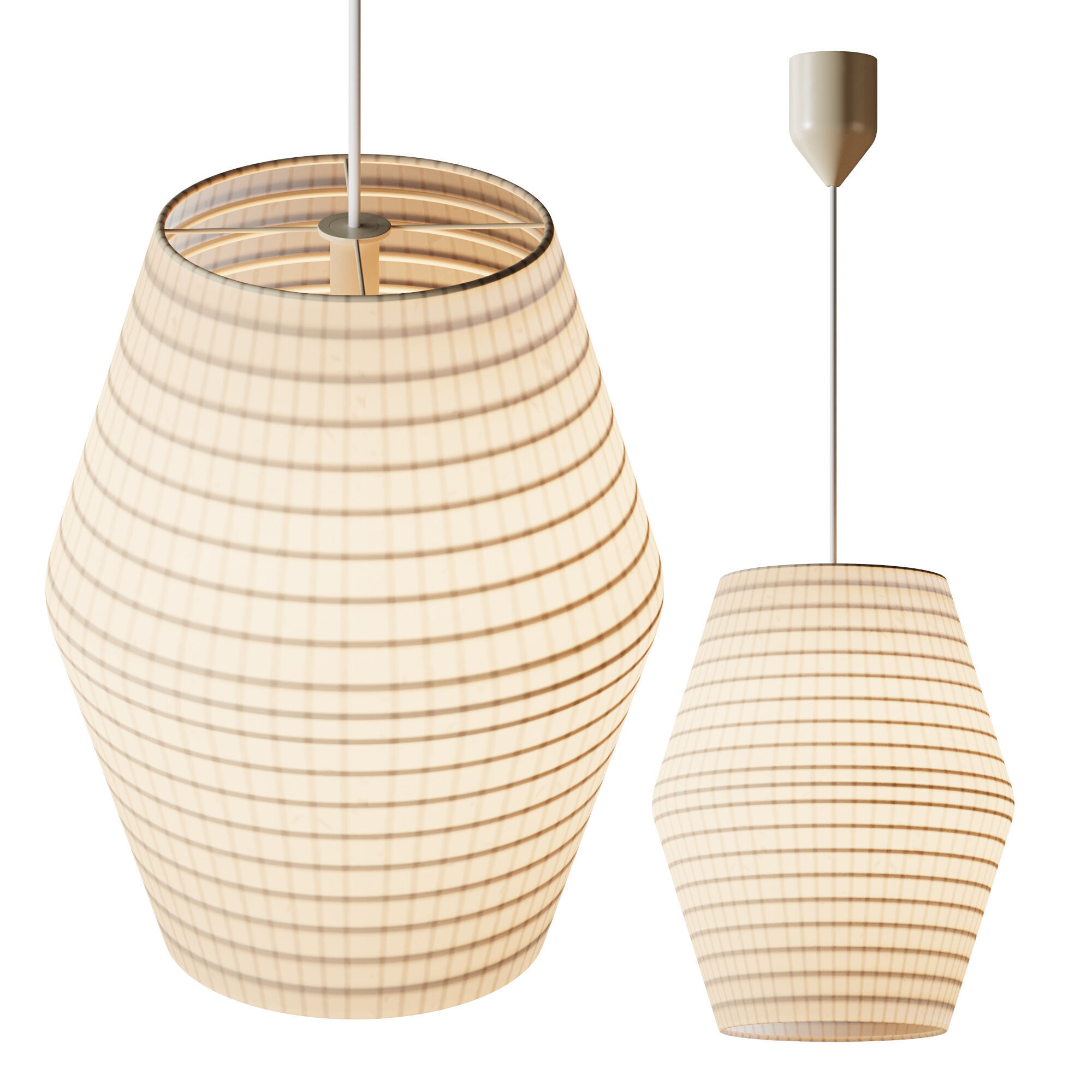 Gifu Lantern Pendant light 3D model_10