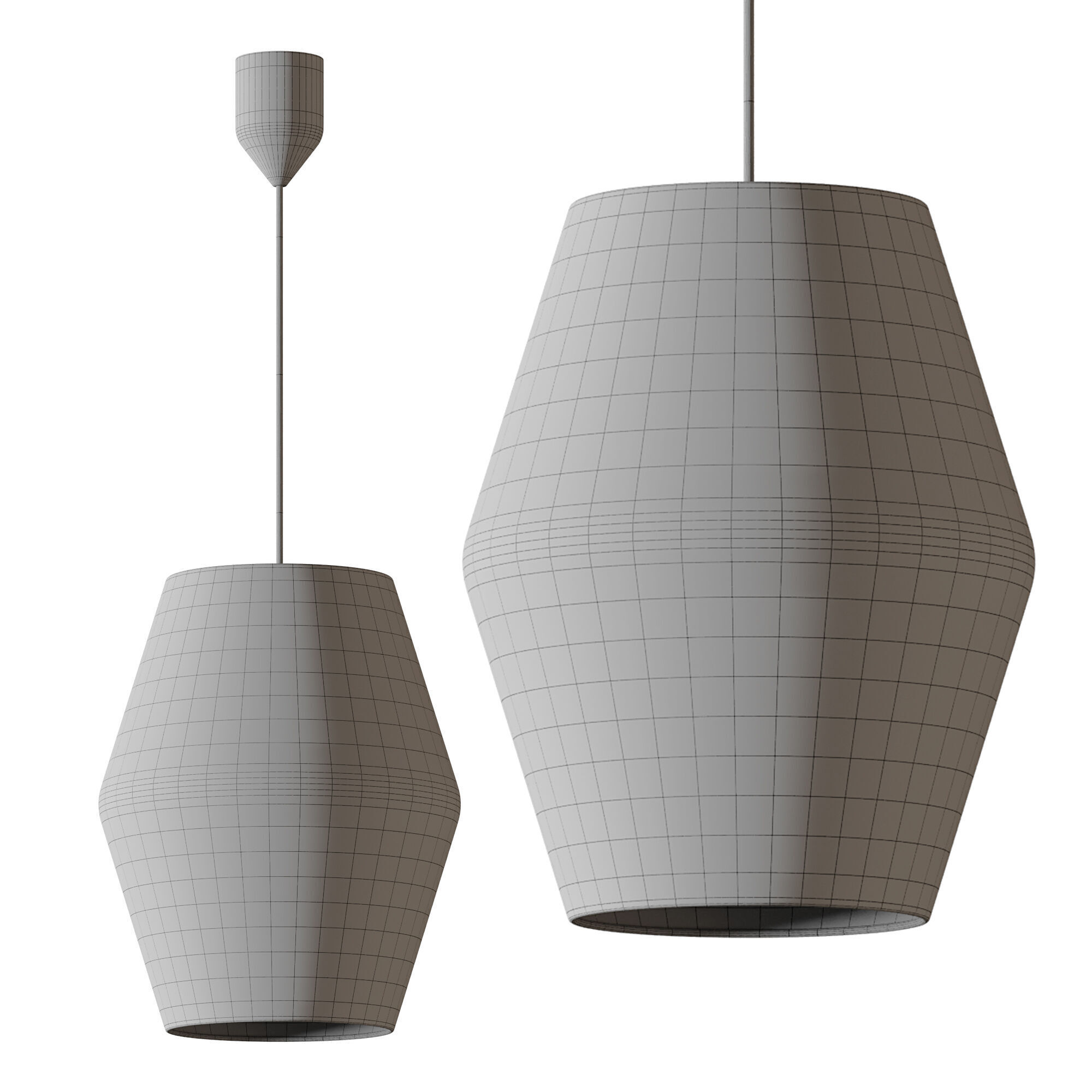 Gifu Lantern Pendant light 3D model_13