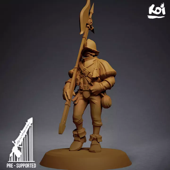 Guildmarch Militia - Infantry 4 3D print model_0