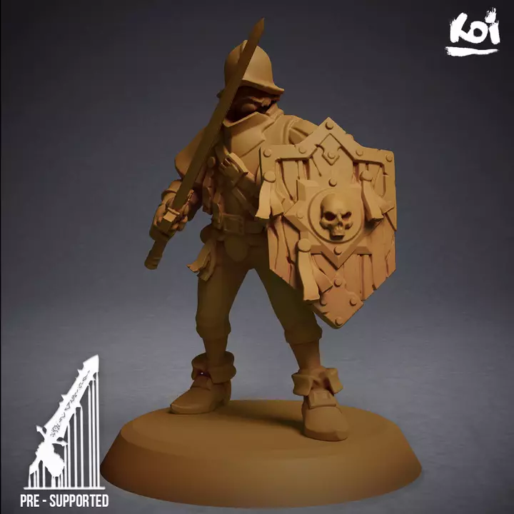 Guildmarch Militia - Infantry 3 3D print model_0