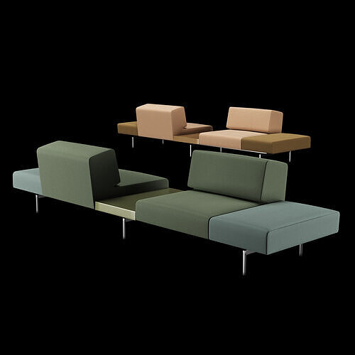 BT design matt modular sofa var 2 3D model
